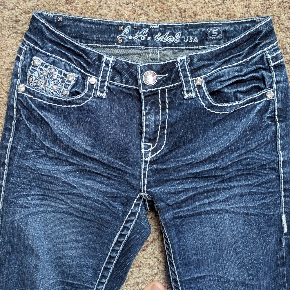 L.A. Idol Y2K Low-Rise Bootcut Jeans Size 5